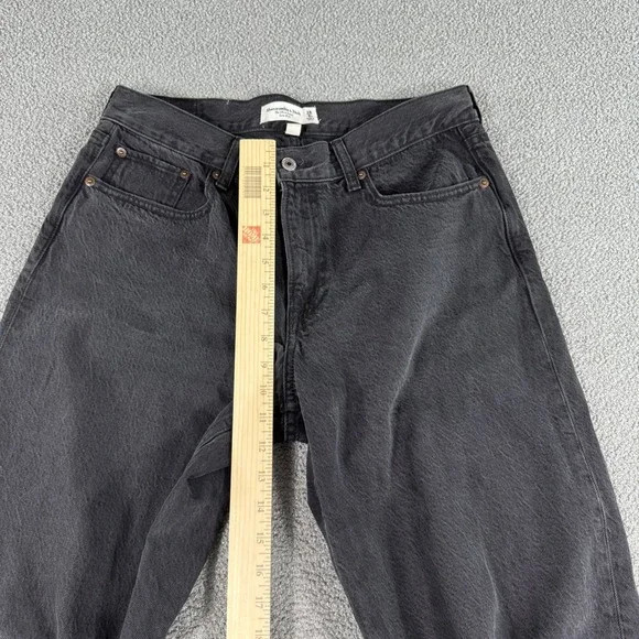 Abercrombie & Fitch Jeans Women's 28 Black Curve Love Ultra Loose Low Rise Y2K - Picture 6 of 8